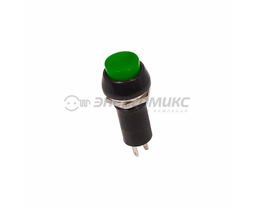 Выключатель REXANT выкл-кнопка 250V 1А (2с) ON-OFF зеленая